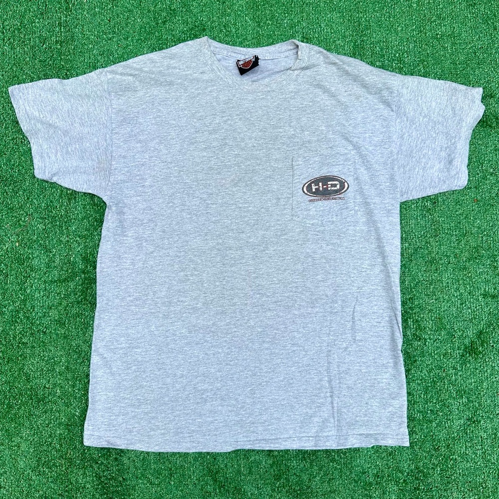 Y2K Harley-Davidson Pocket Tee Shirt Size Large